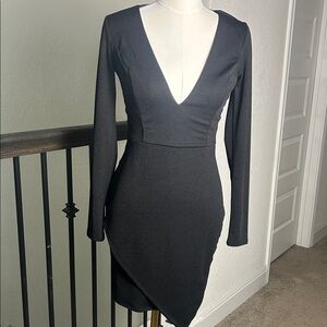 Charlotte Russe Elegant Black Long Sleeve Dress